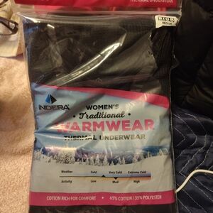 Women's Traditional Black Warmwear Thermal Underwear